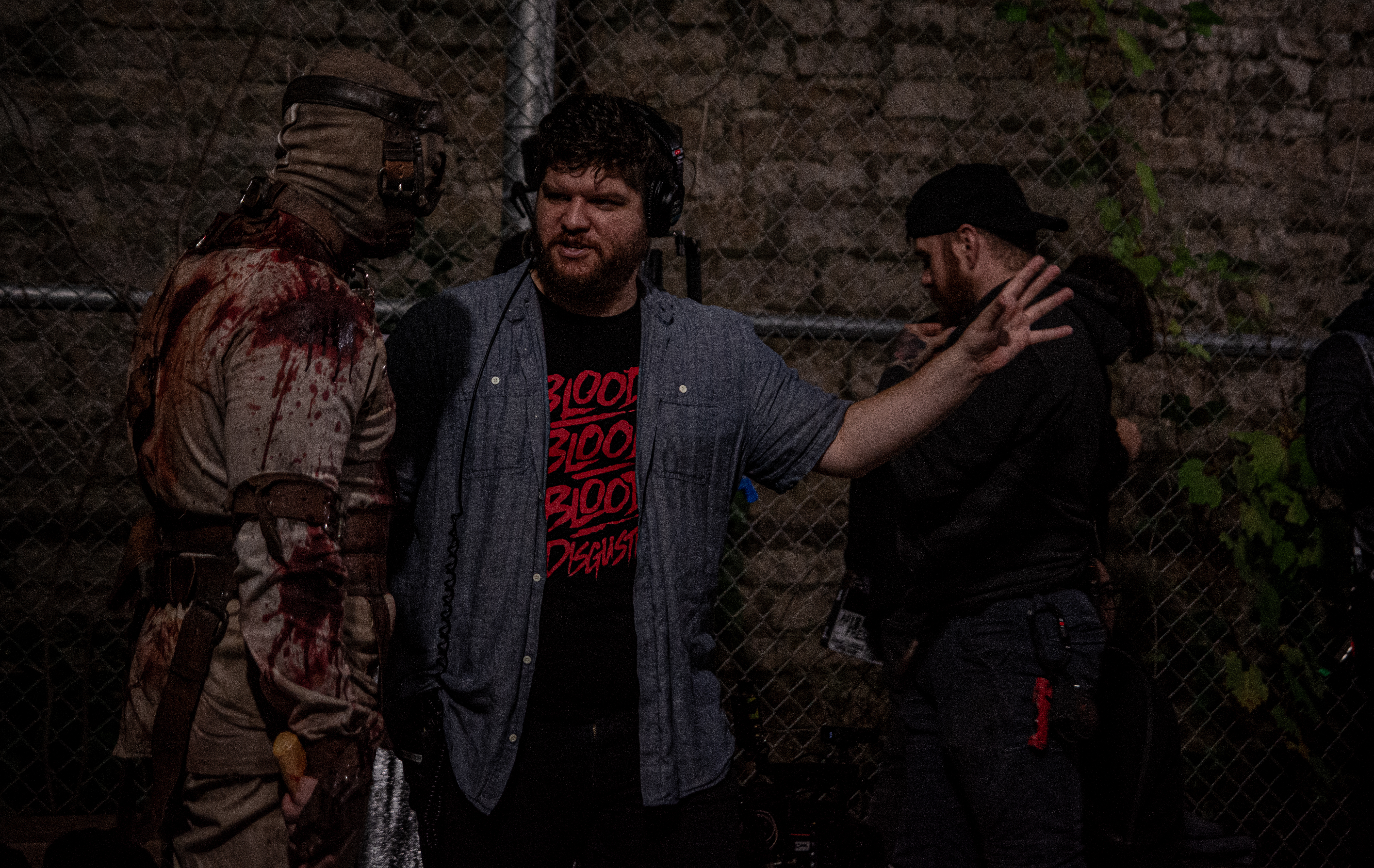 Daniel Turres working on set during production